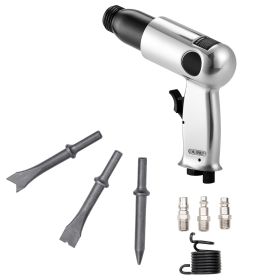 Air Hammer, 3500BPM Pneumatic Hammer with 2.76 inch Stroke & 4PCS Chisels Round Shank