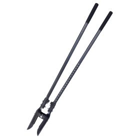 Post Hole Digger, Heavy Duty Post Hole Digger with Carbon Steel Handle, Manual Hole Digger with Scale Markings and Metal Blade