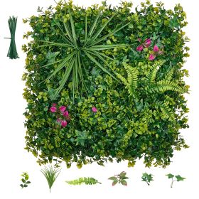 Artificial Plant Wall, 12PCS 20 x 20 in Artificial Boxwood Panels, Greenery Backdrop Privacy Hedge Fence with Sun Protection