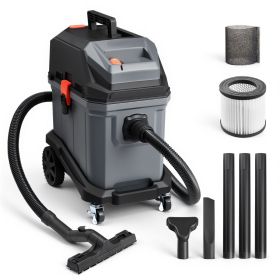 Commercial Shop Vac, 11 Gallon Wet Dry Shop Vacuum, 5.5 Peak HP Portable with One-Button Self-Cleaning, 1350W Input, 1.25in x 7ft Hose, 20ft Cord