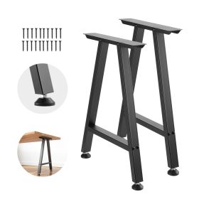 Table Legs, 29.1" H x 21.7" W Trapezoid Steel Furniture Legs, Modular Design, Easy Assembly, 2204 lbs Max Load Heavy Duty, Ideal for Home Office