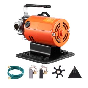 Water Transfer Pump, 120V AC 360 GPH 1/10 HP, Portable Electric Utility Pump with 6 ft Suction Hose Kit, Carbon Brushes, Impeller, Suction Strain