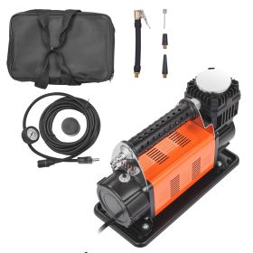 12V Portable Tire Inflator, 7.06CFM Heavy Duty Air Compressor, 150PSI Offroad Air Pump with Adapters for Car SUV RV Truck - Include 6.5FT Power C