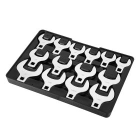 Crowfoot Wrench Set, 1/2" Drive 14-Piece SAE (1-1/16" - 2") Crows Foot Wrench Set with Storage Tray, 40CR Material with Laser Etched Sizing