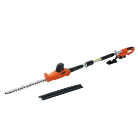 20V Cordless Hedge Trimmer, 18 inch Double-edged Steel Blade, Pole Hedge Trimmer Kit 20V Battery, Fast Charger Included