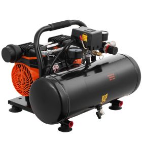 Air Compressor, 2 Gallon Steel Tank, 1HP 2.1 CFM 8bar Oil Free Air Compressor & Max. 120PSI Pressure, 81dB Ultra Quiet Portable Compressor
