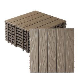 Plastic Interlocking Deck Tiles, 27 Pack, 11.8"x11.8" Waterproof Flooring Tiles for Indoor and Outdoor