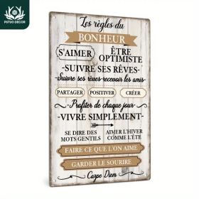 CIFbuy Vintage French Inspirational Quotes Metal Sign Rustic Wall Art For Home Farmhouse Cafe Decor - TikTok, Temu Pick-up Service (Option: Defaulttitle)